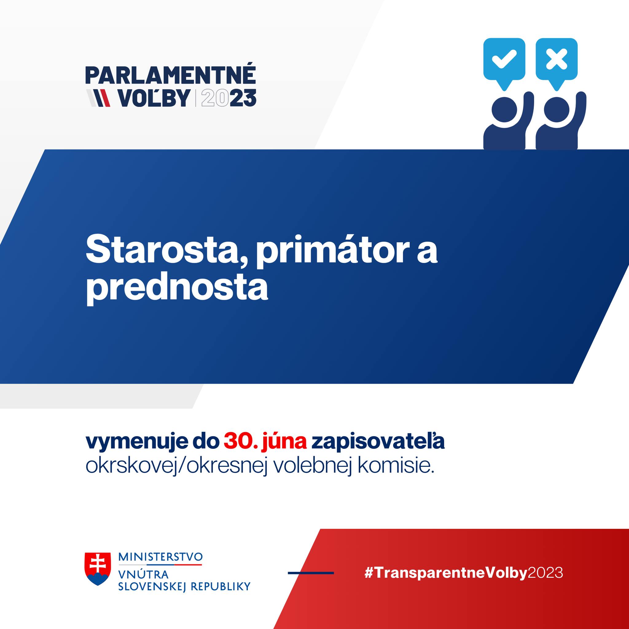 🗳️VYMENOVANIE ZAPISOVATEĽOV VOLEBNÝCH KOMISIÍ 